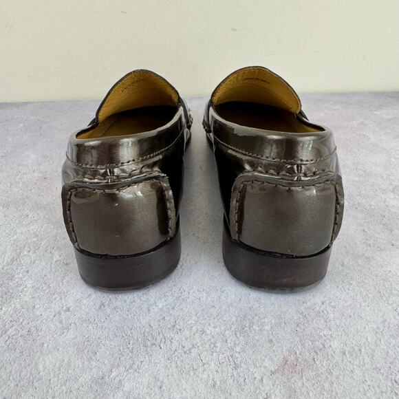 Cole Haan Shoes Womens Size 7 B Tassel Loafers Slip On Brown Shiny D29965 - Picture 3 of 15